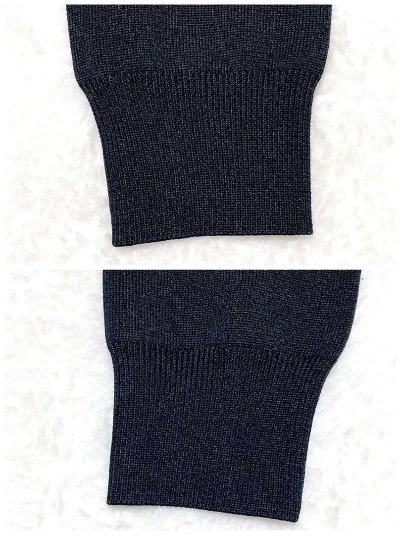 【美品】DESCENTE GOLF シースル　切替モックネックニット