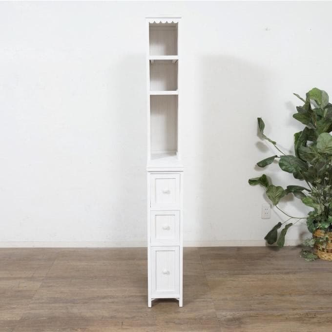 【新品】スリム収納ラック　隙間収納　アンティーク調　シャビー　アウトレット