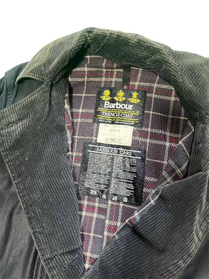 90s Barbour trench coat c38　バブアー　トレンチコート