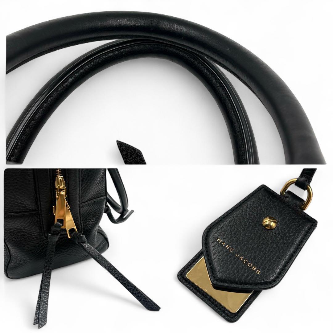 【極美品】 マークジェイコブス ボストンバッグ 2way ブラック レザー 現行