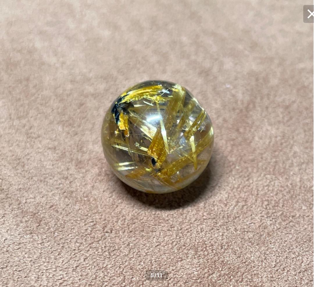 ゴールド タイチン ルチル クォーツ スフィア ゴールド ルチル 丸玉 18mm