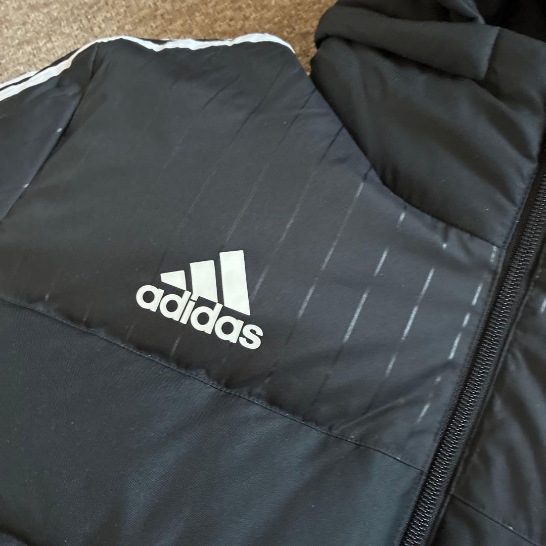 adidas TIRO15 黒 ダウンコート フード付き　ダウン70%