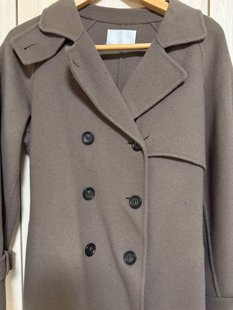 【送料込】CELFORD ウール混ロングトレンチコート Sサイズ