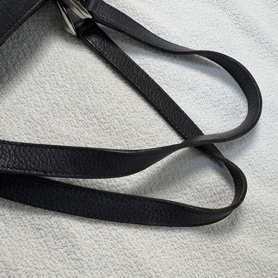 グッチ　GGキャンバス　レザー　アビーライン　ブラック　トートバック