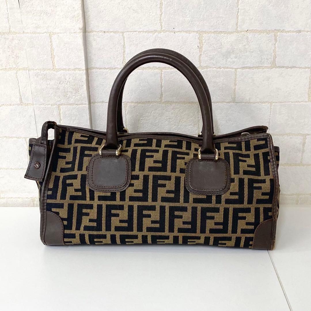 レディースバッグ 【FENDI】フェンディ　ズッカ柄ミニボストンバッグ