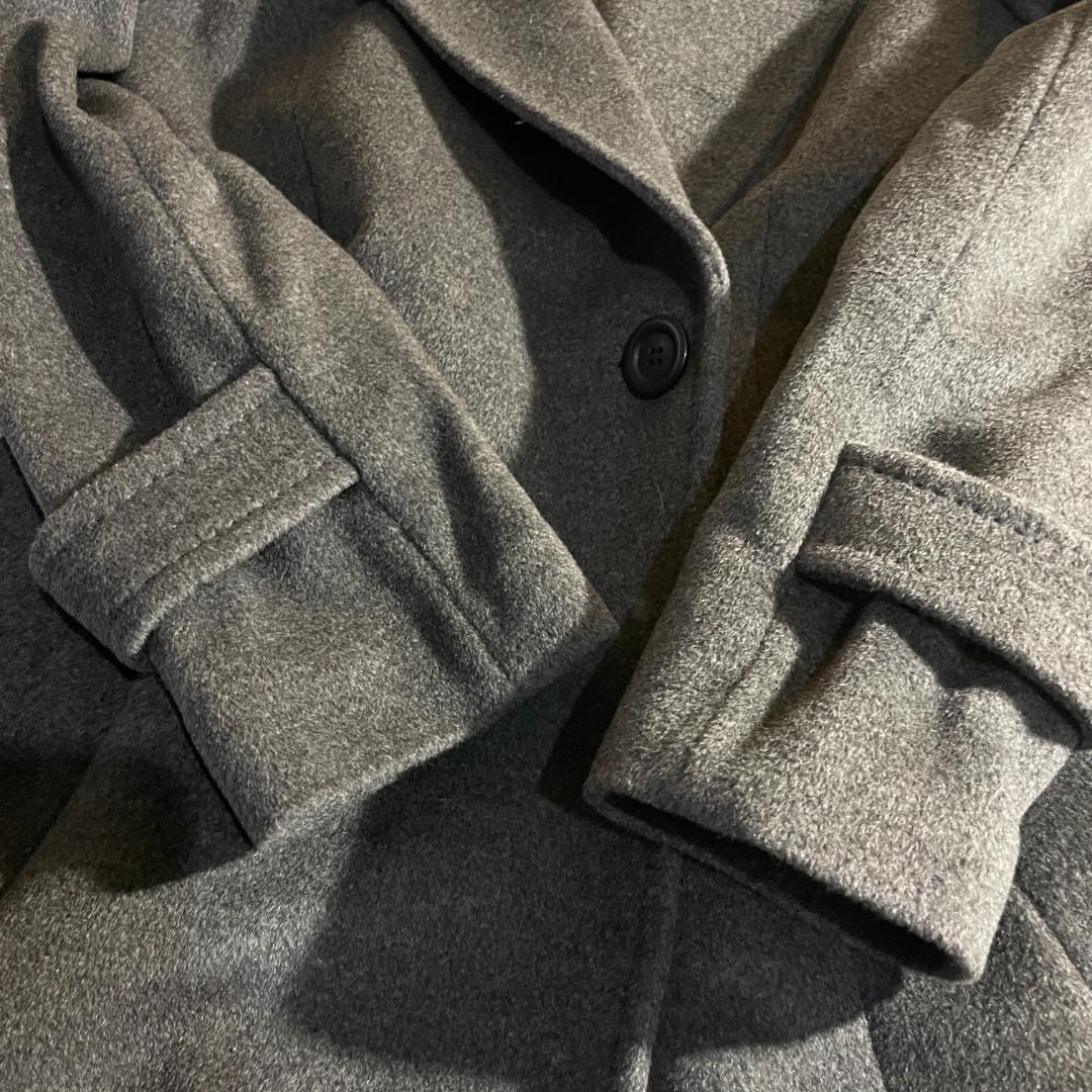 Y2K アンゴラ シルバーフォックスファー ベルト付 ロングコート マキシ 38