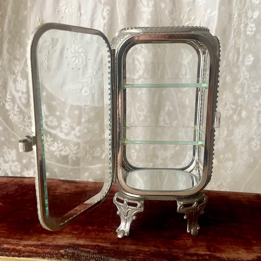 ガラスジュエリーケース　現行品　検フランスアンティーク　アクセサリーボックス