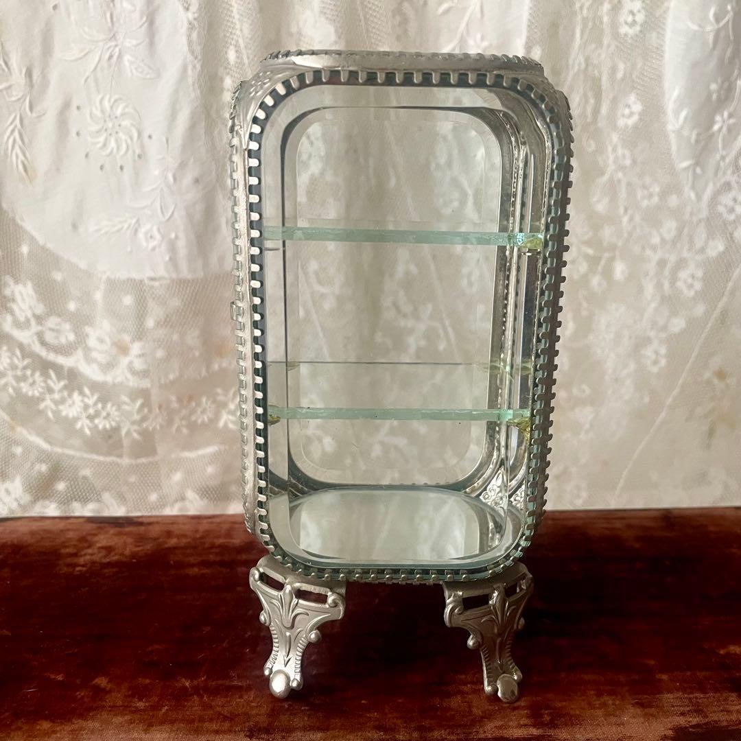 ガラスジュエリーケース　現行品　検フランスアンティーク　アクセサリーボックス