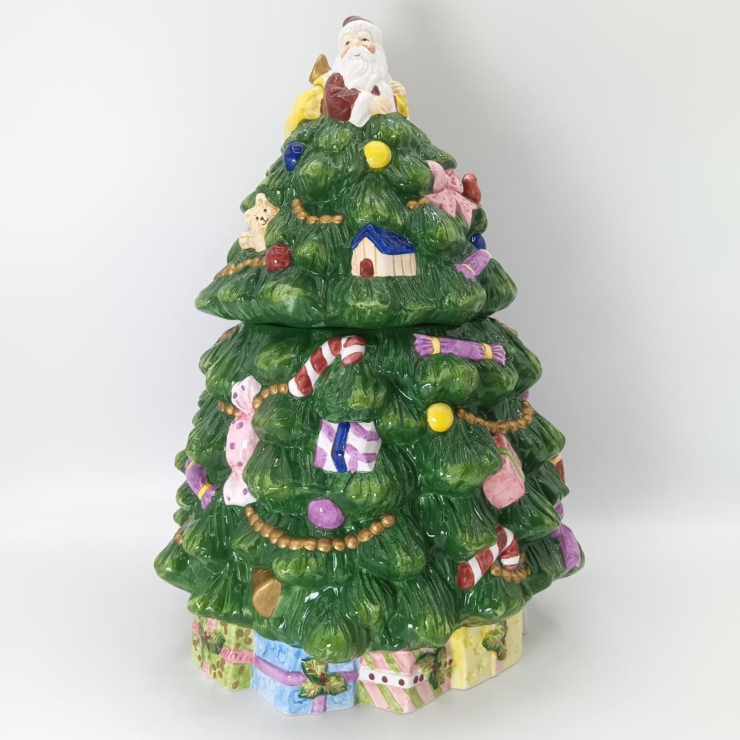 【未使用に近い】SPODE クッキー ジャー クリスマスツリー　スポード