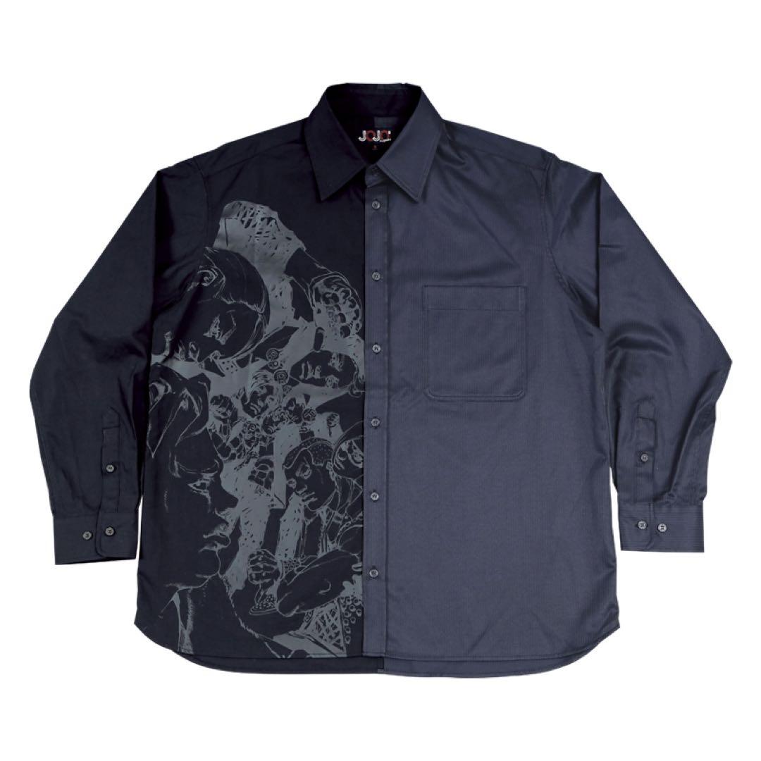 ダークブルー/ブラック 長袖シャツ グラフィックプリント