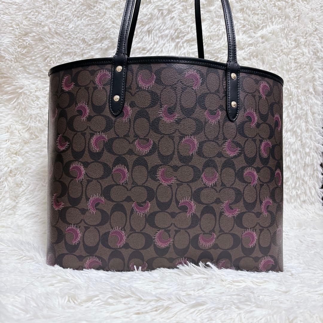 【未使用級】COACH トートバッグ シグネチャー ムーンリバーシブル A4収納
