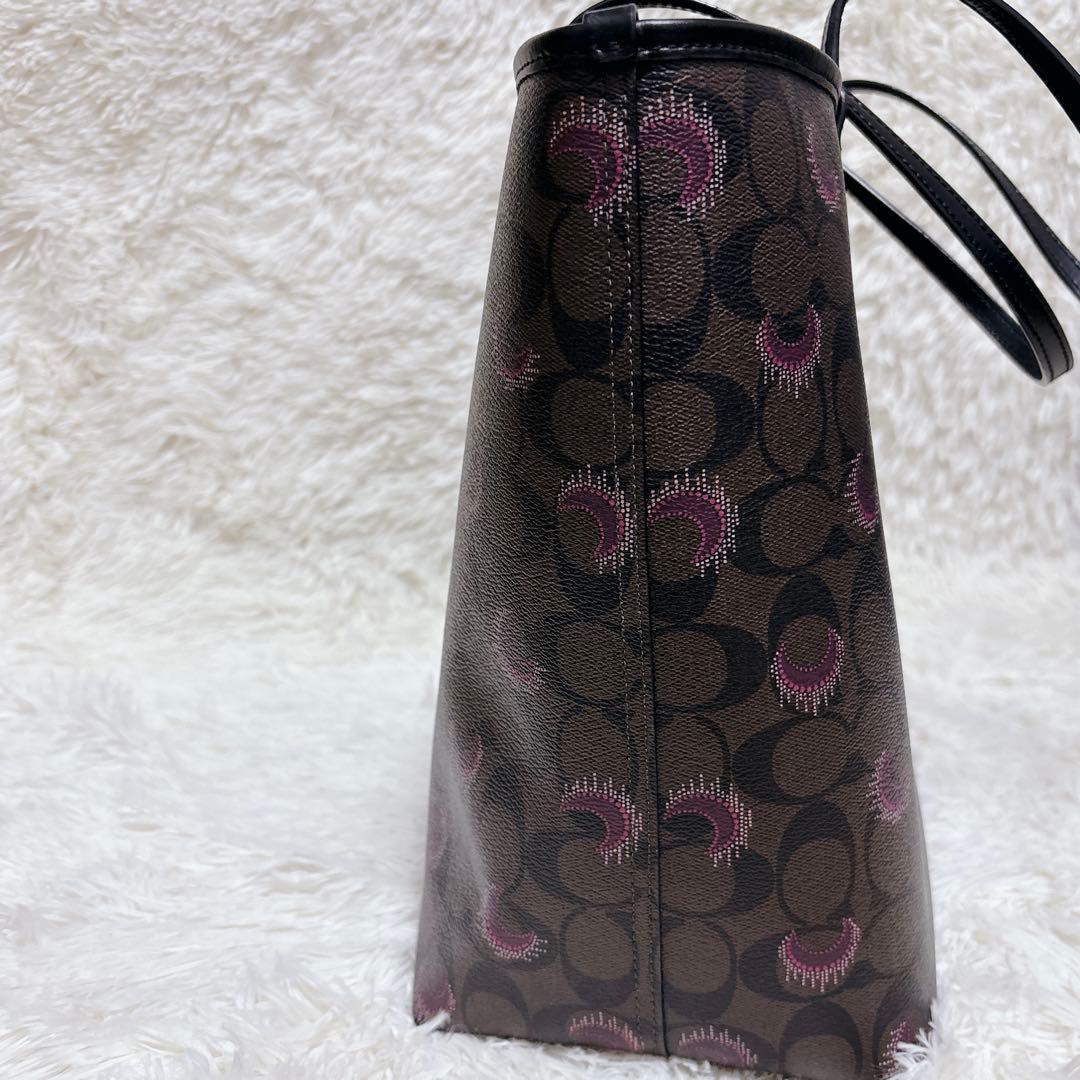 【未使用級】COACH トートバッグ シグネチャー ムーンリバーシブル A4収納