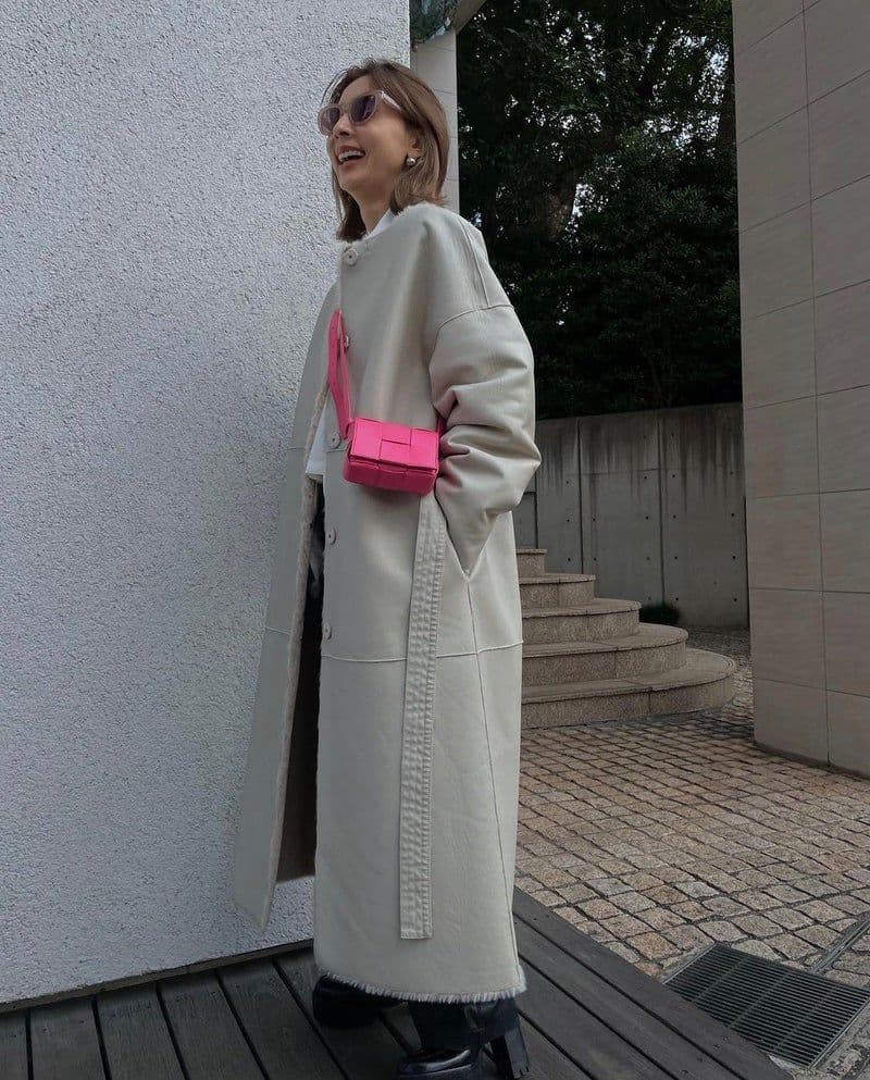 MANY WAY FAKE BOA COAT　AMERI vintage