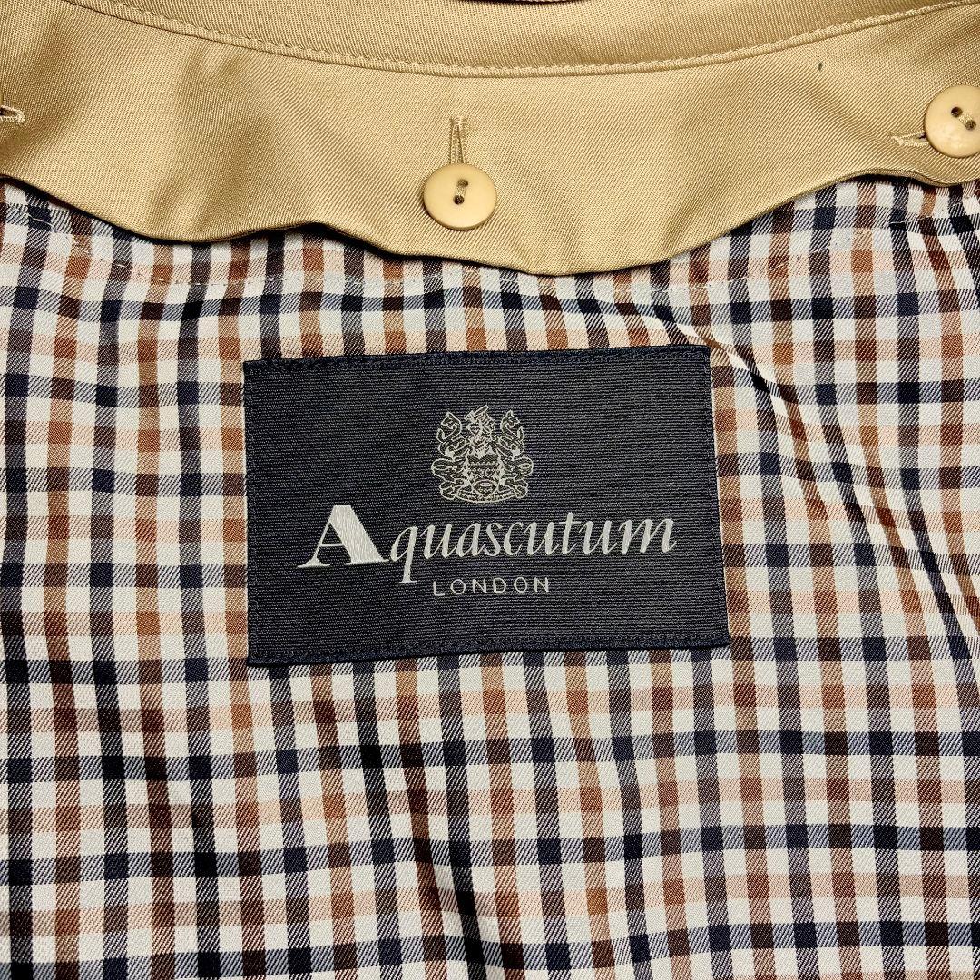【定価15万】極美品 Aquascutum ステンカラー トレンチコート 15
