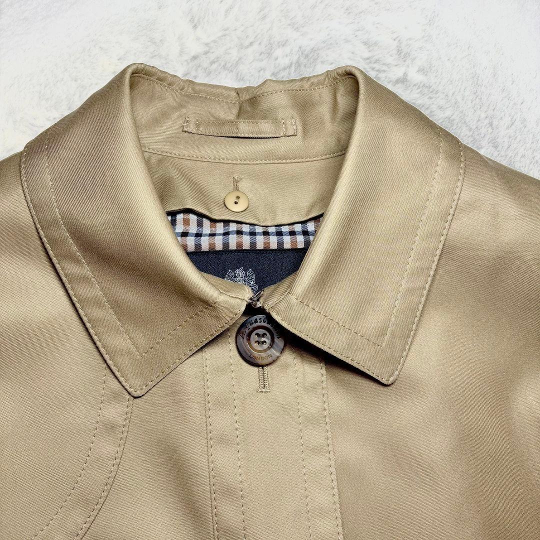 【定価15万】極美品 Aquascutum ステンカラー トレンチコート 15