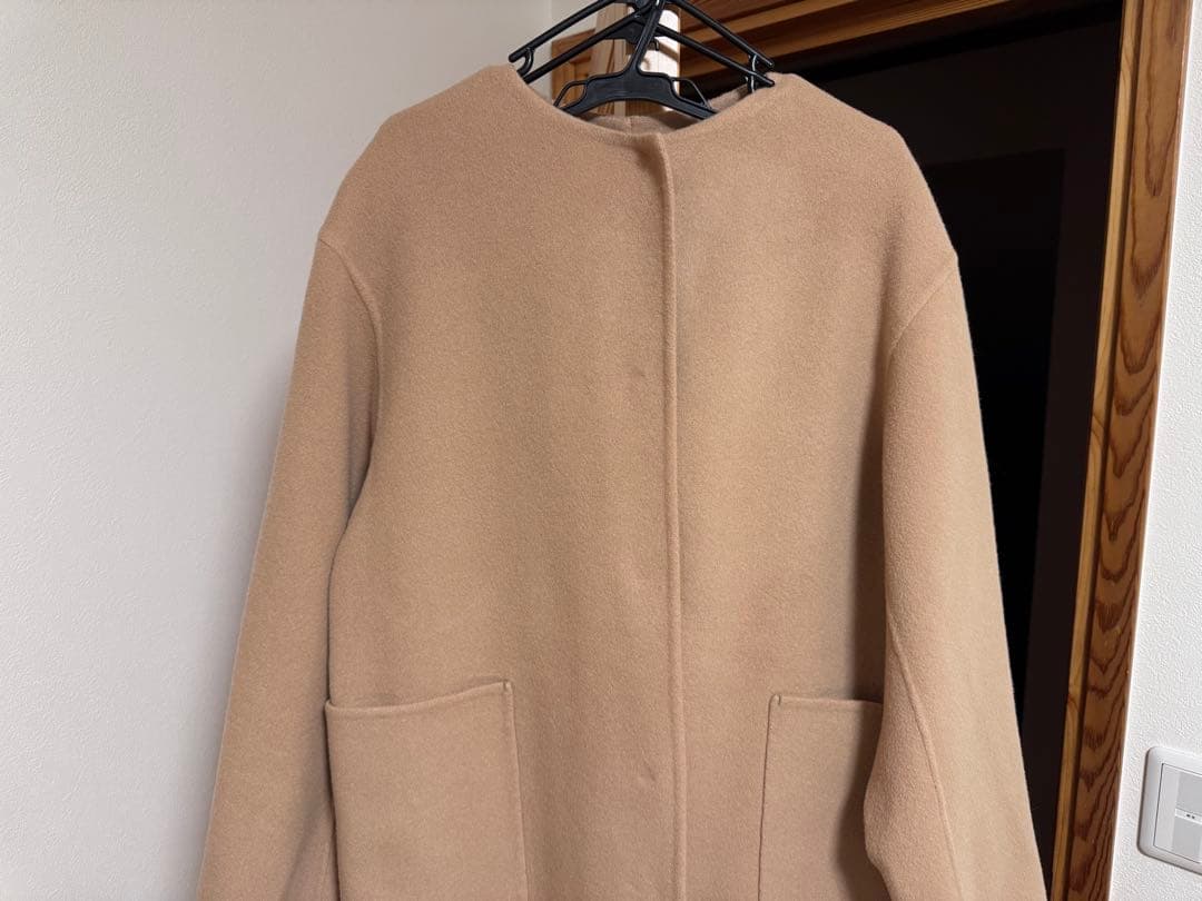 slobe iena habiストールノーカラーコート