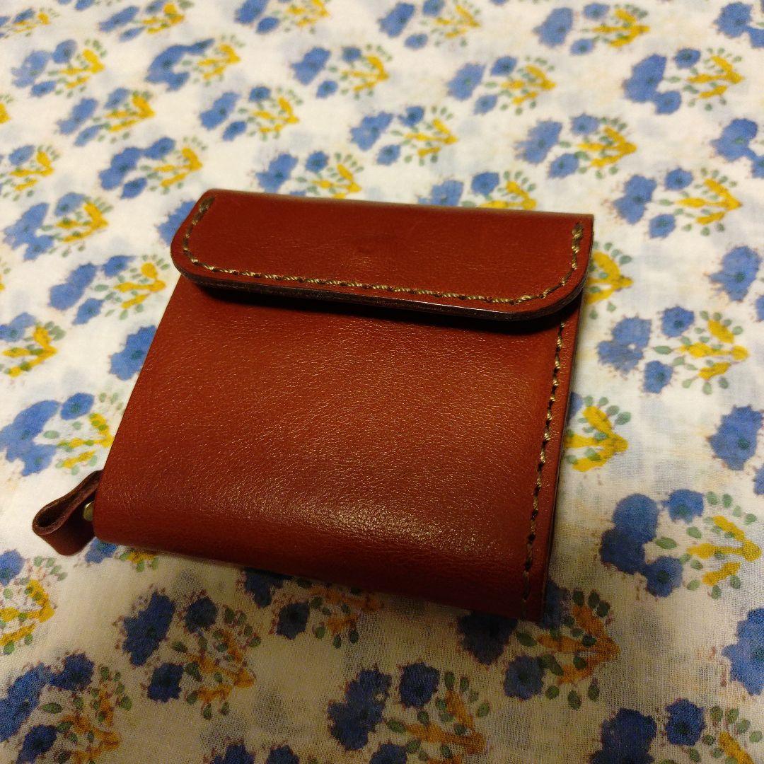 【美品】HERZ ヘルツ　ライトウォレット　2つ折り　ラウンド　チョコ　L字型