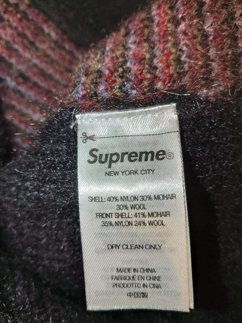 ケ*助様 Supreme Brushed Grid Cardigan Black