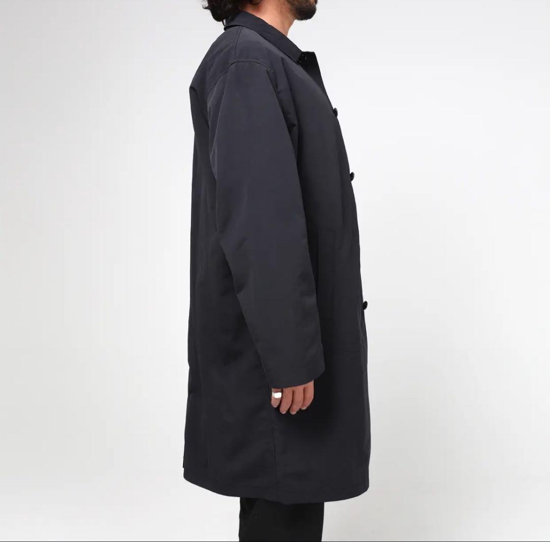 ジャケット・アウター Basic Nylon Bal Collar Coat (black)