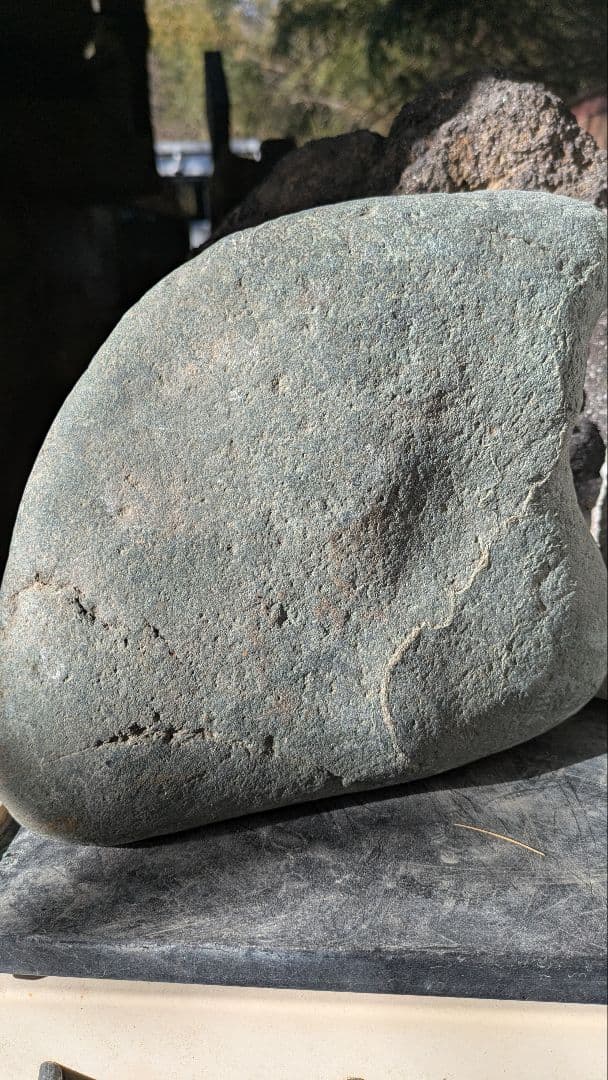道祖神、石仏、愛情道祖神、相対道祖神、倉田辰彦作、全高20センチ、横幅23センチ