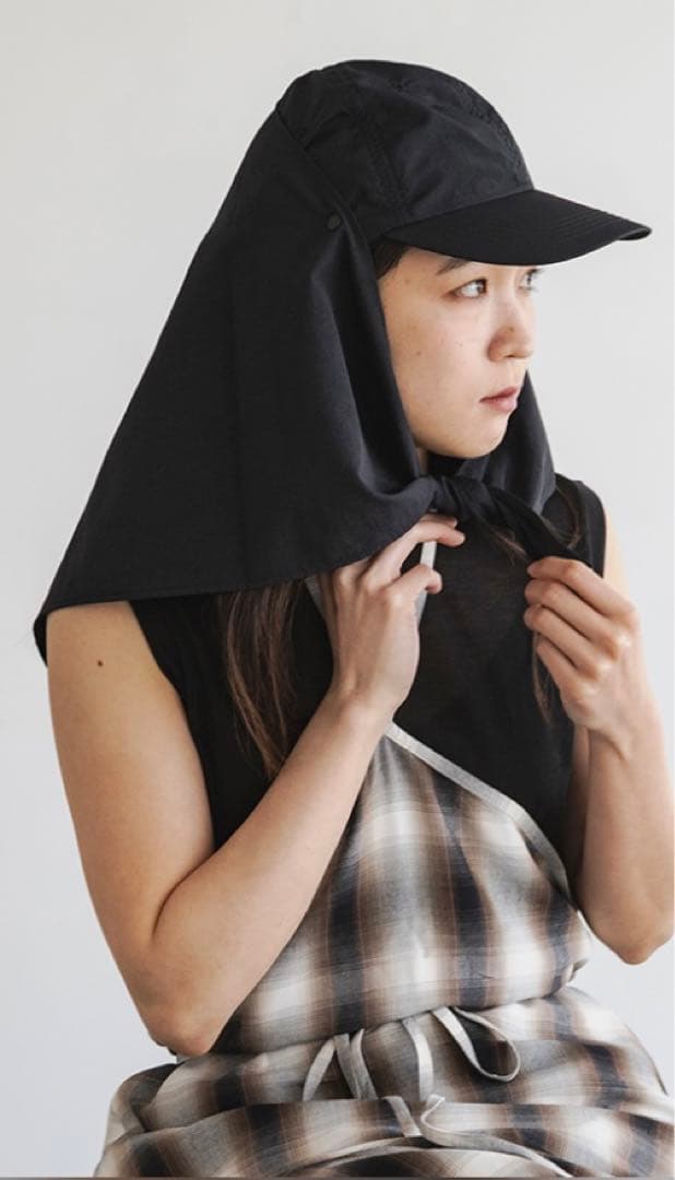 PHEENY キャップ　Nylon Taffeta Cap with Scarf