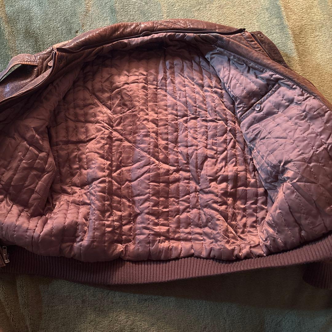 ☆値段交渉可能！！☆KENNEブラウン MA-1 フライトジャケットレザー90s