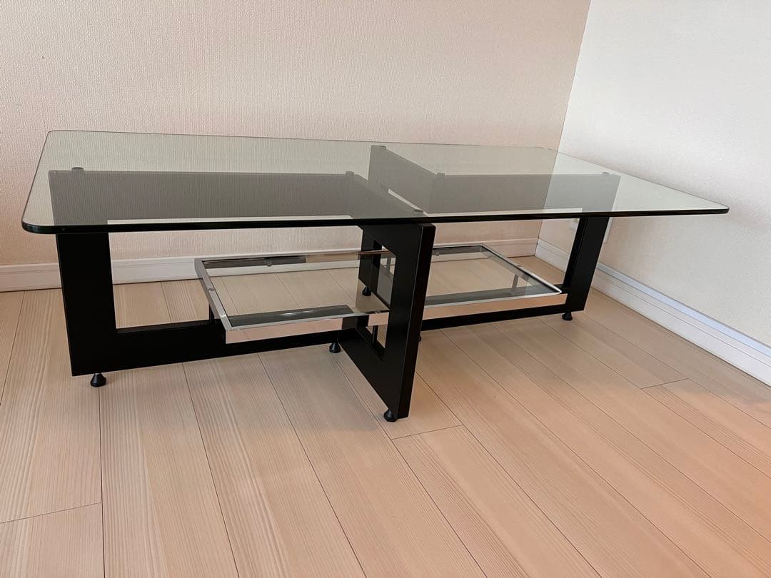 アルテジャパン YG-19 リビングテーブル ガラステーブル ブラック