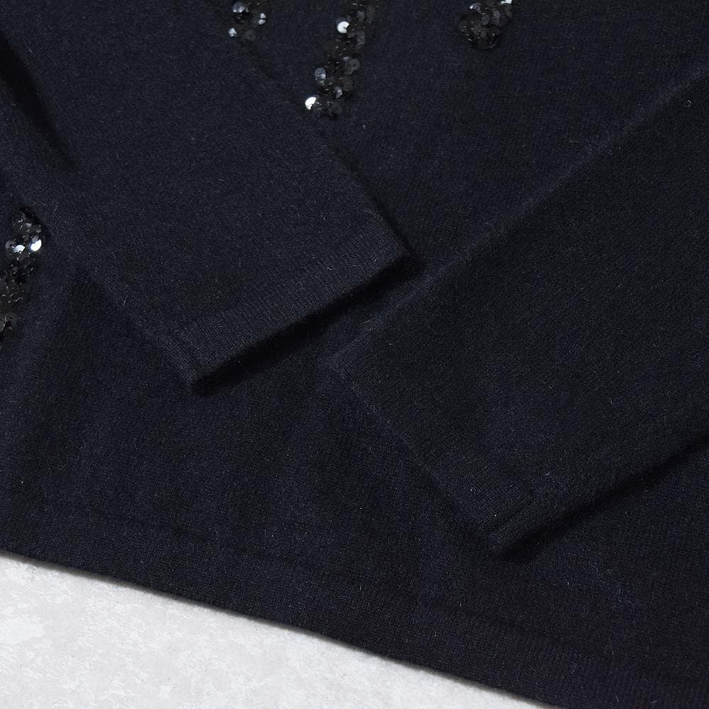 80s Christian Dior ディオール スパンコール リボン ニット