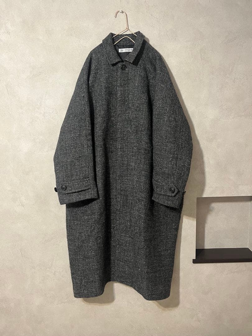 美品　ジャーナルスタンダードラックス　ツイード　ステンカラーコート　グレー