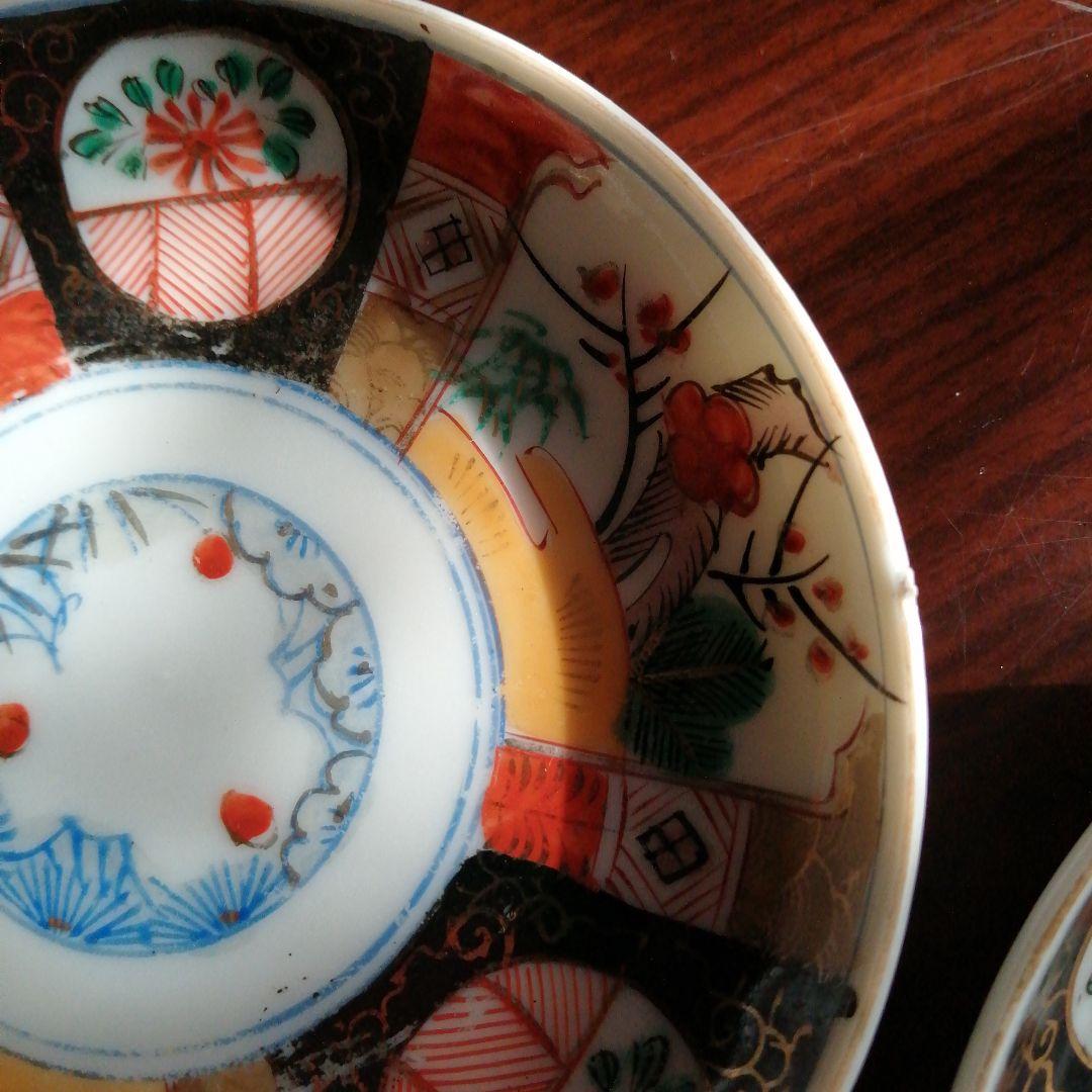 美濃焼　染付色絵小皿　20枚　12.3cm　大正期