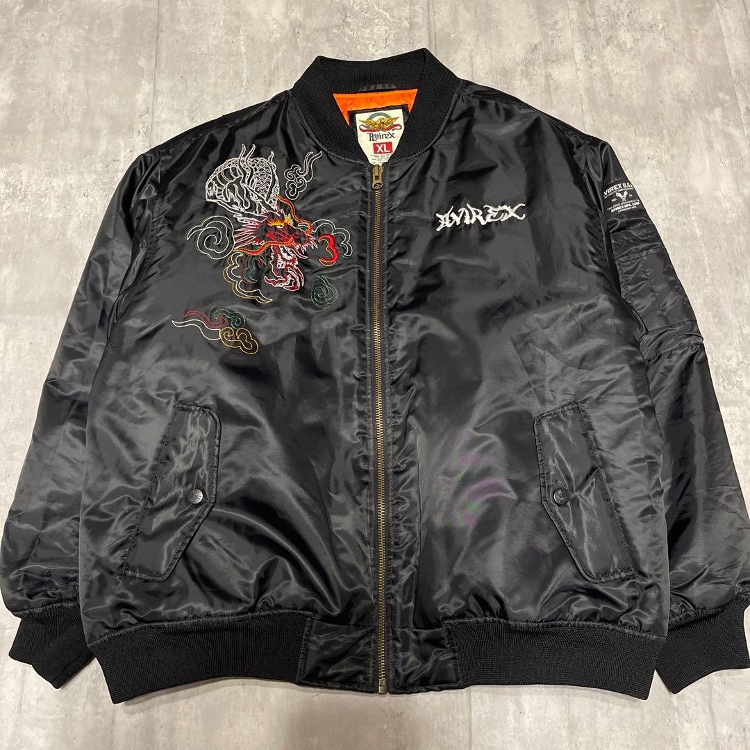 貴重 AVIREXアヴィレックス MA-1 ドラゴン フライトジャケット XL