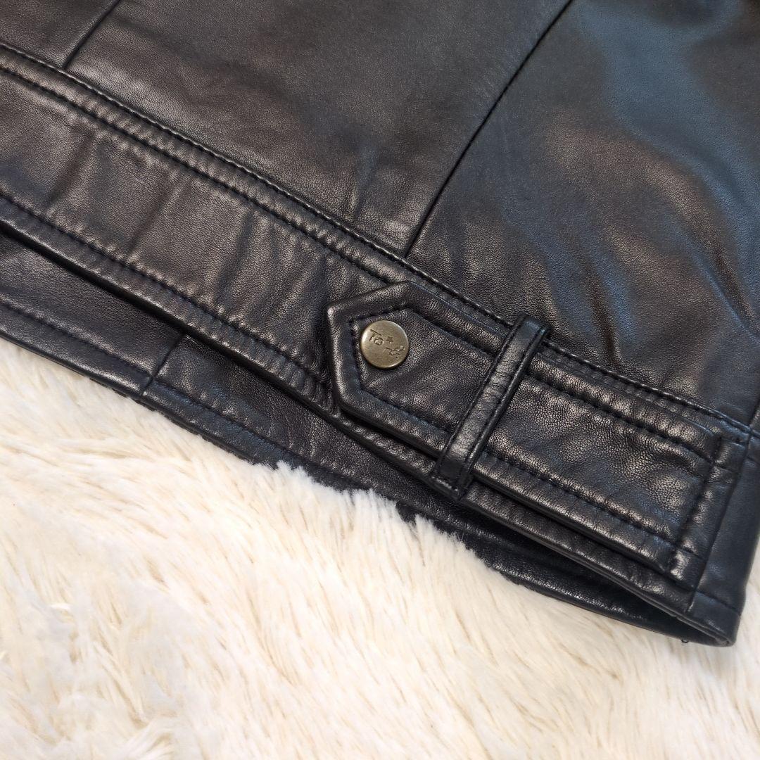 美品 To b. by agnes b. アニエスベー ブラック 羊革ライダース