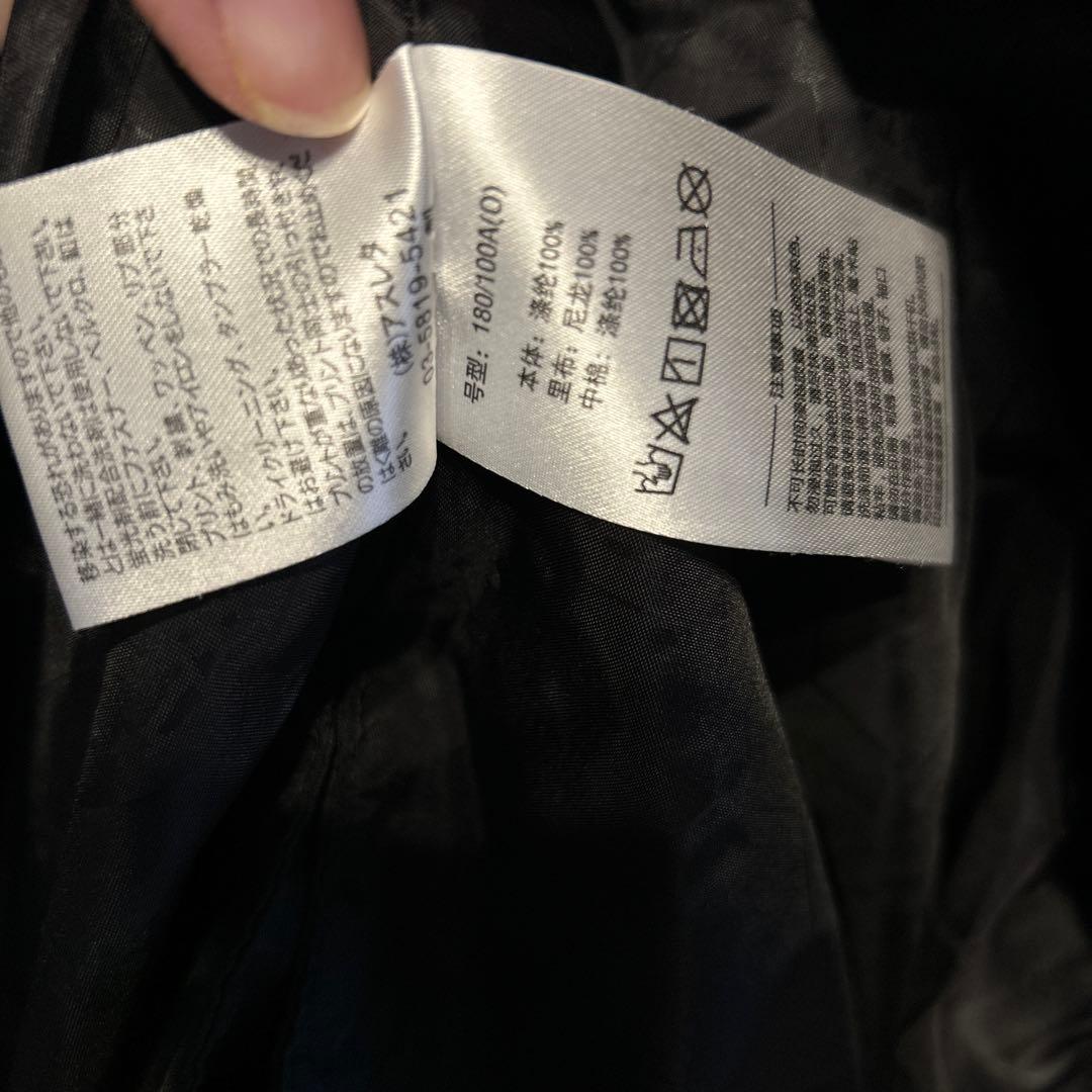 ATHLETA ロングベンチコート 黒 フード付き サイズO