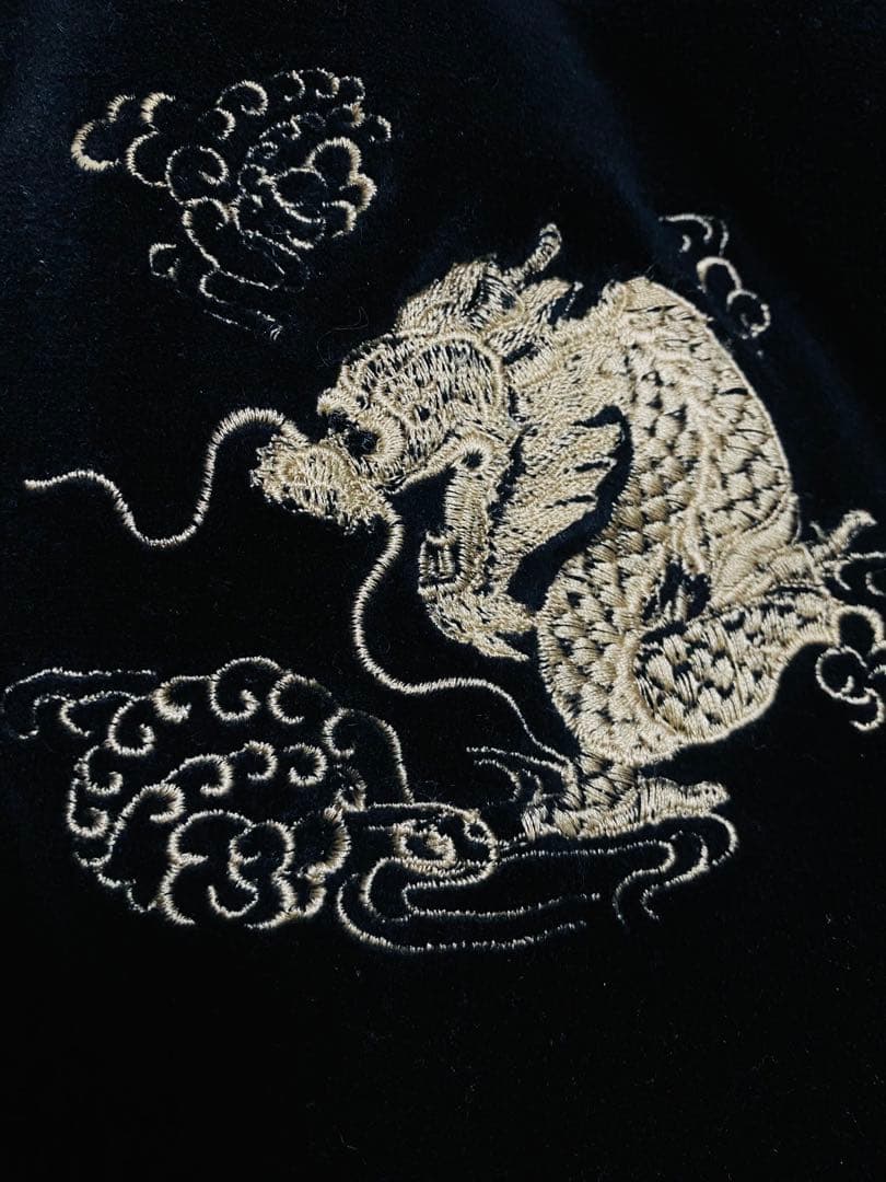 ２面用 別珍 虎龍 DRAGON 日本限定 スカジャン unisex サテン