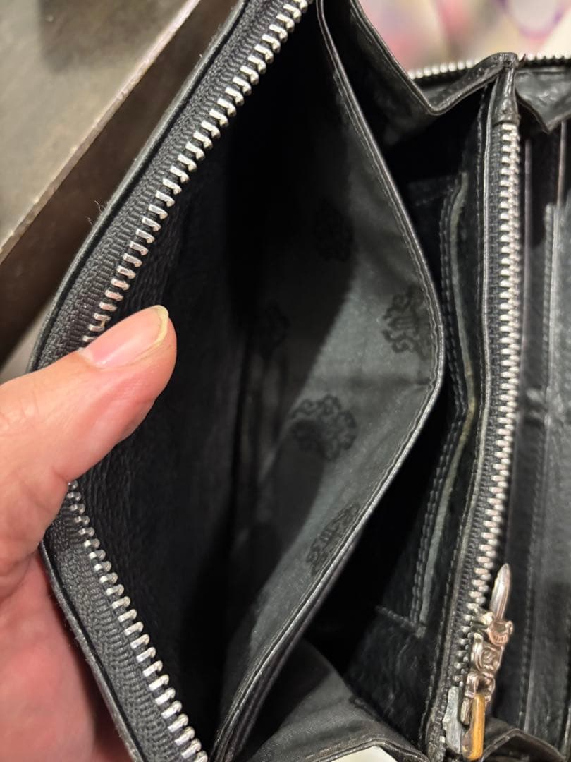 c*b様 クロムハーツ 3セメタリージップウォレット　長財布　ファスナー 正規品