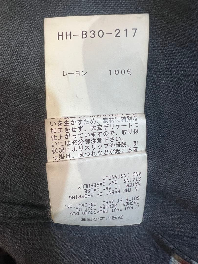 Yohji Yamamoto プールオム19ss 朝倉優佳 ロングシャツ