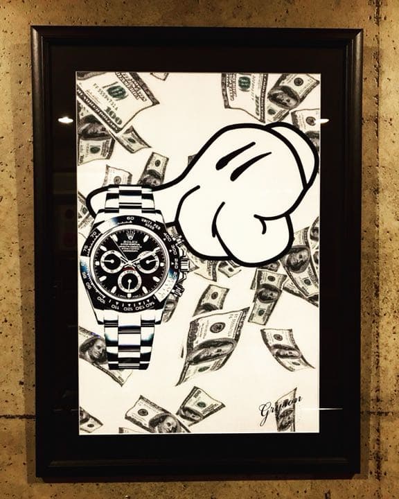 grysonアート2.5Lロレックスデイトナミッキーオマージュパロディ