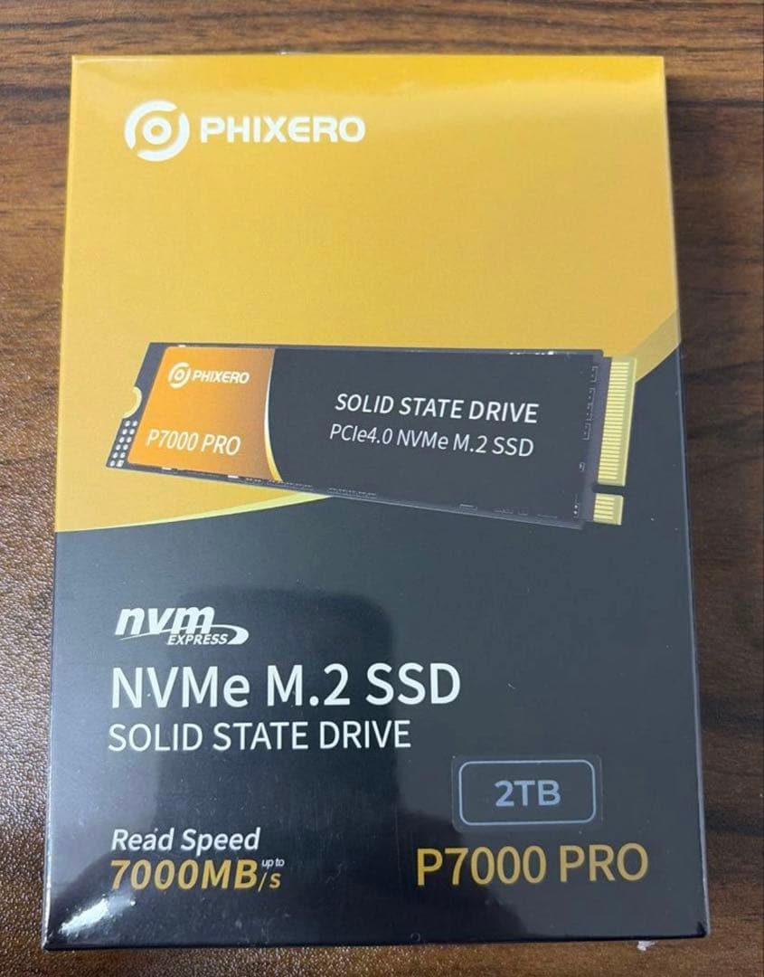 新品PHIXERO P7000PRO SSD 2TB NVMe 7000MB/s