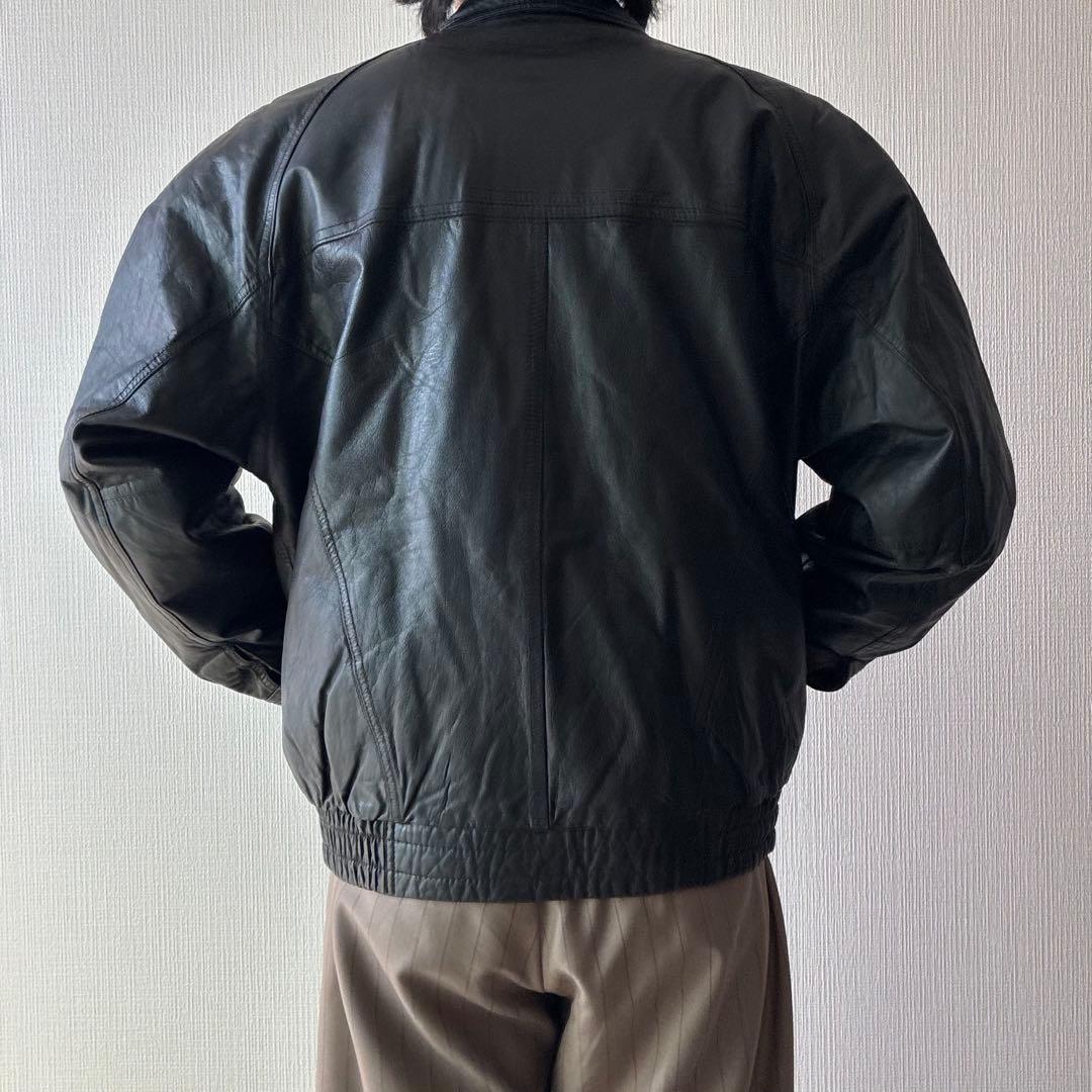 80's ヴィンテージ レザー ボンバージャケット ブラック A-2 G-1