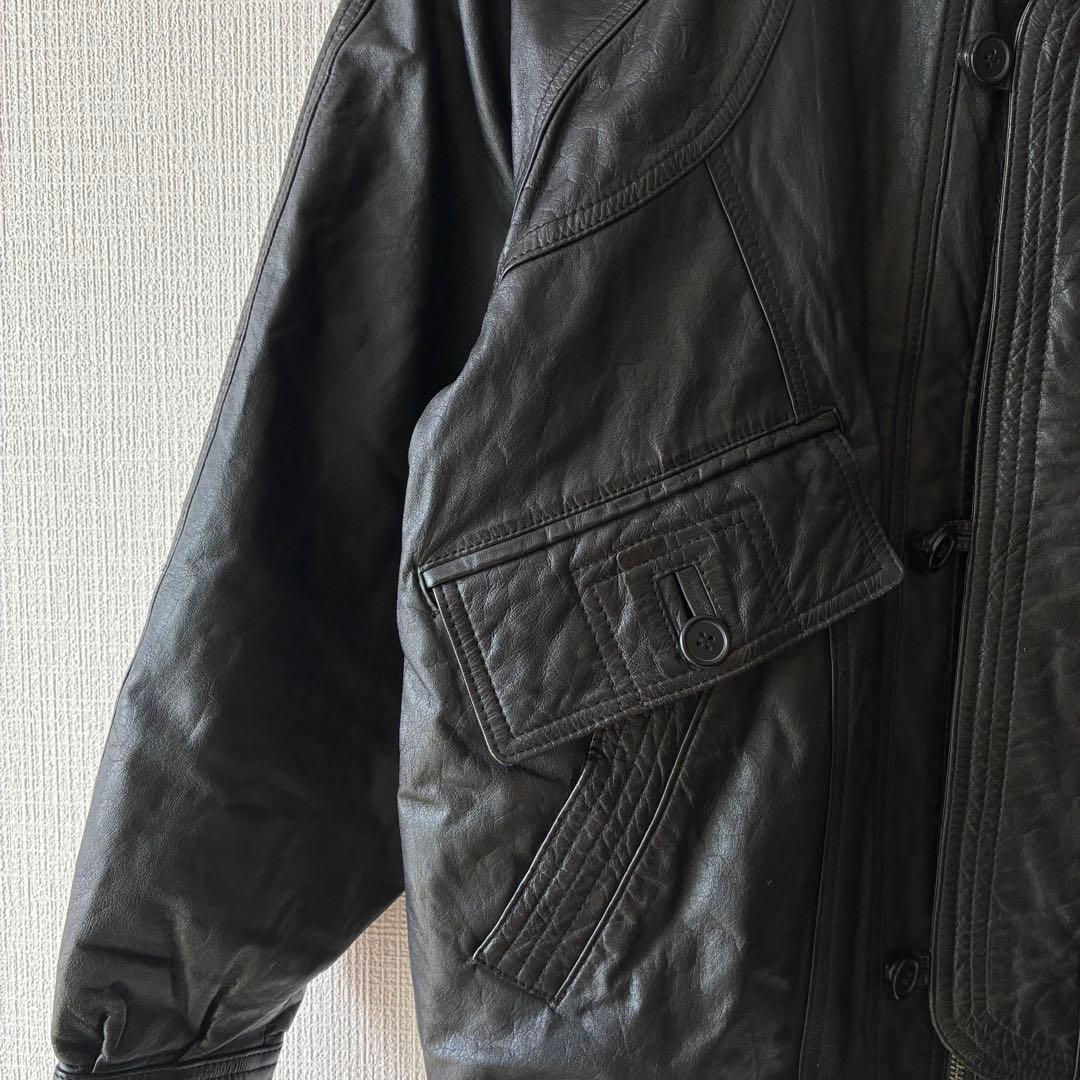 80's ヴィンテージ レザー ボンバージャケット ブラック A-2 G-1