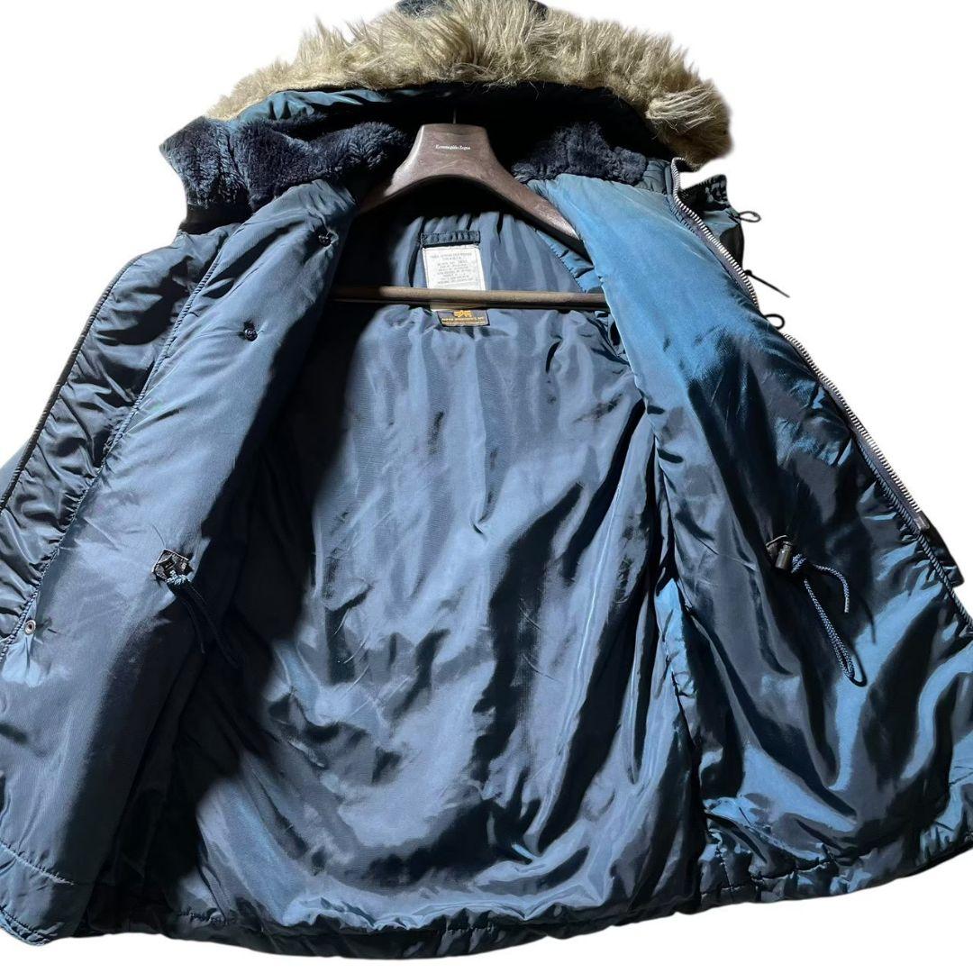 希少 90s USA ALPHA N-3B フライトジャケット USA ネイビー