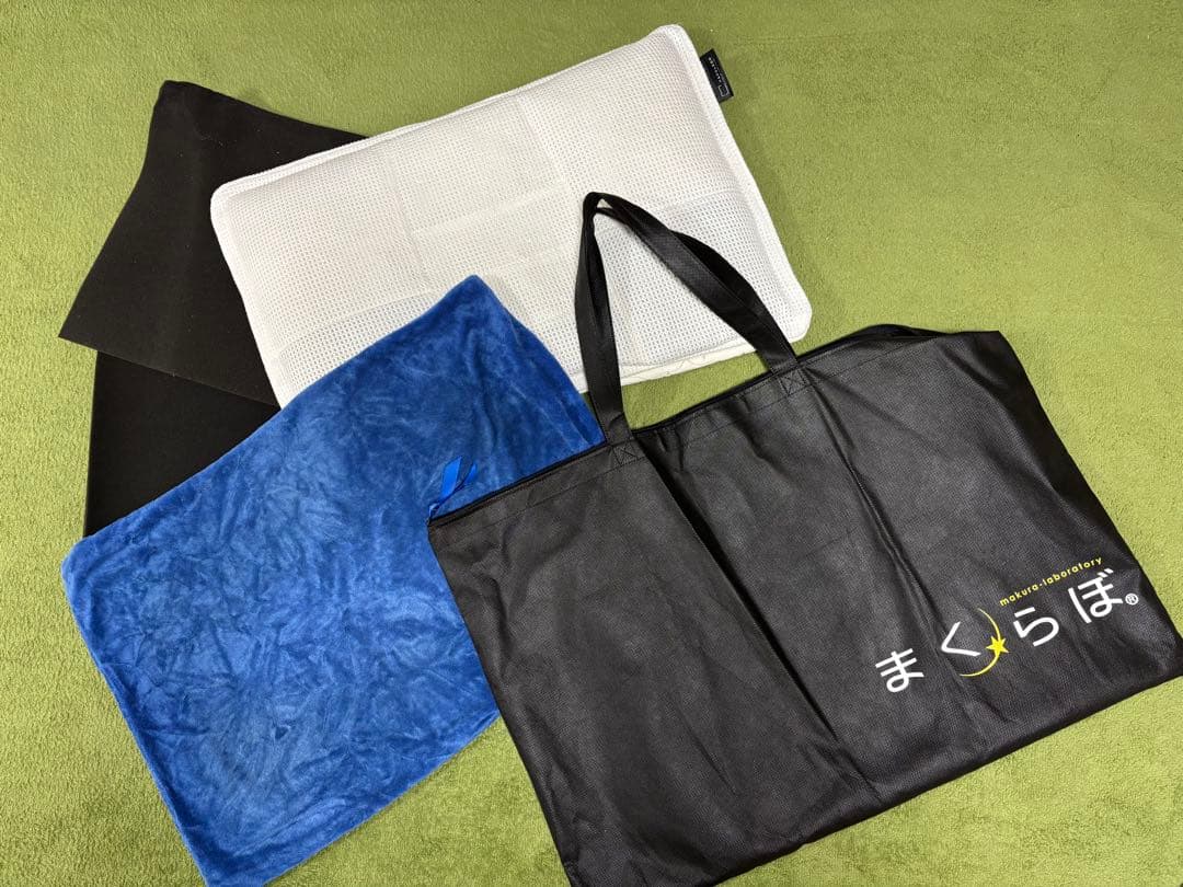 まくらぼ オーダーメイド枕 プレミアム 枕カバー 青