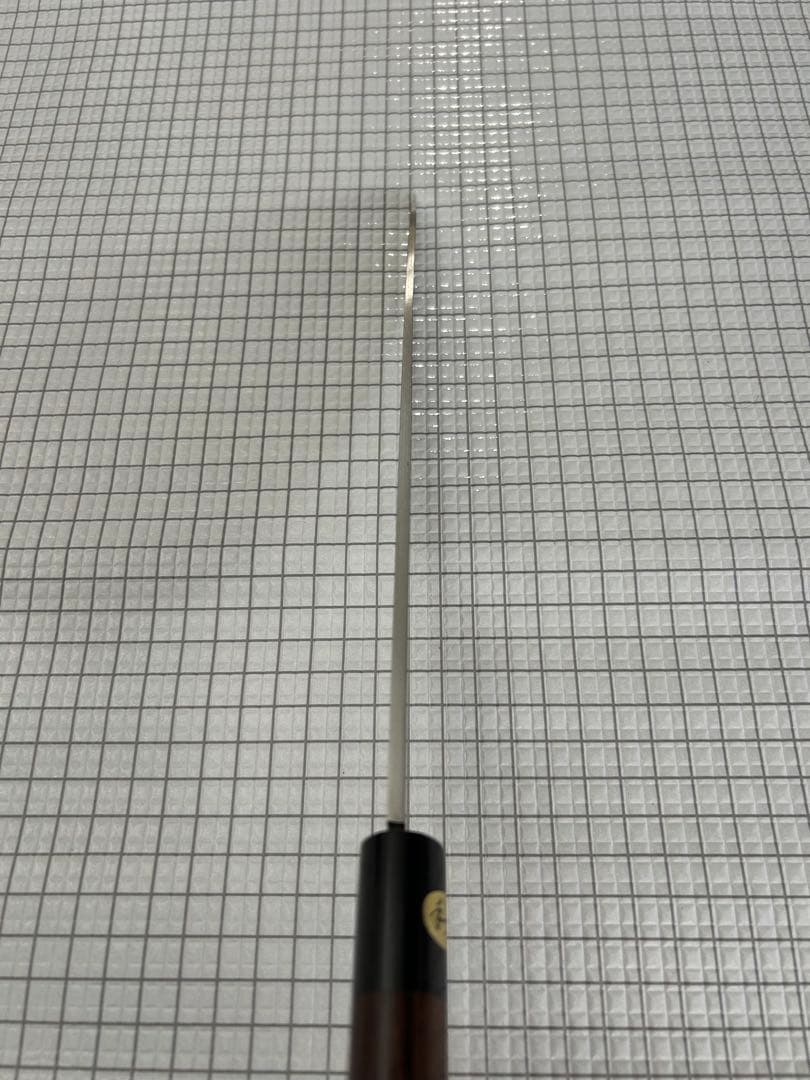 包丁 柳刃包丁 ダマスカス 安来鋼白紙２号 240mm 紫檀シノギ柄 刺身包丁①