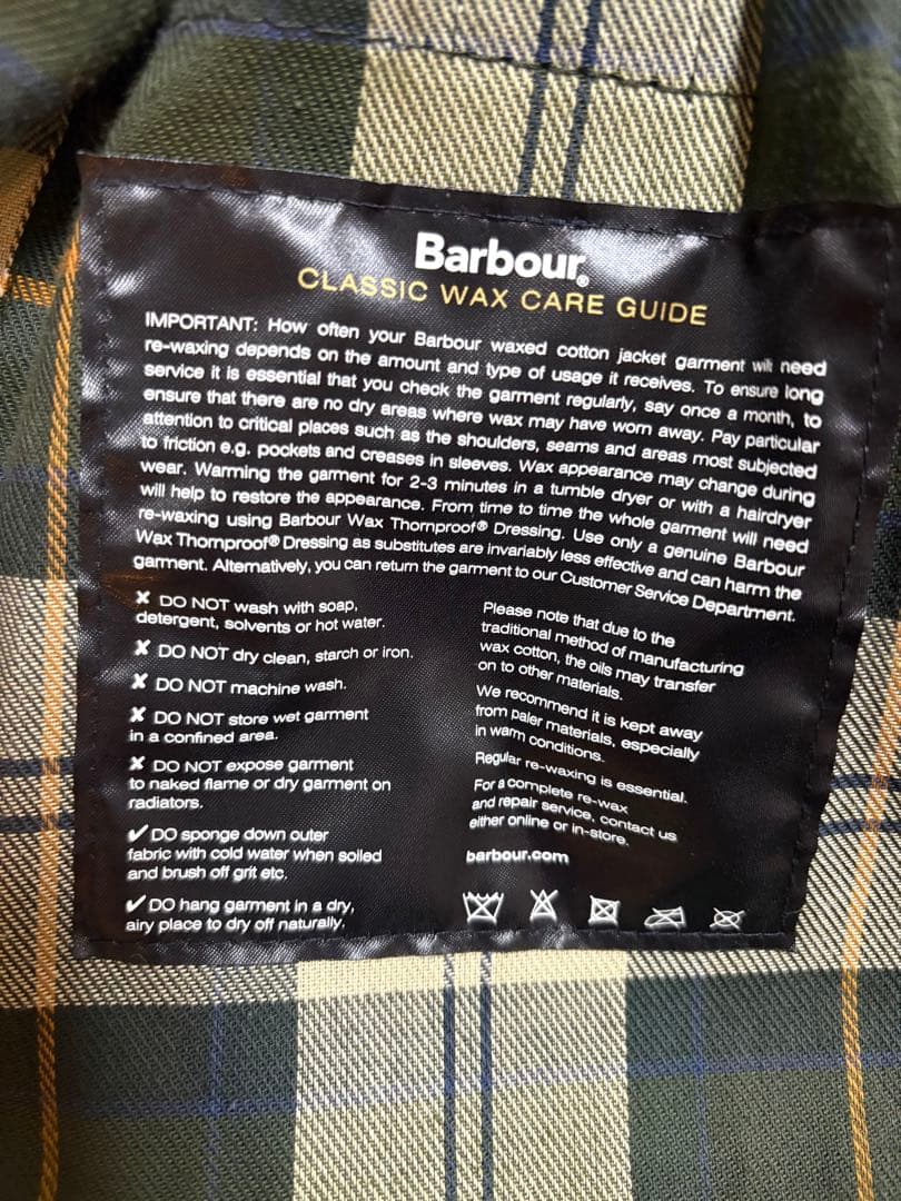 Barbour バブアー　ビデイル　オイルドジャケット　クラシックフィット　38