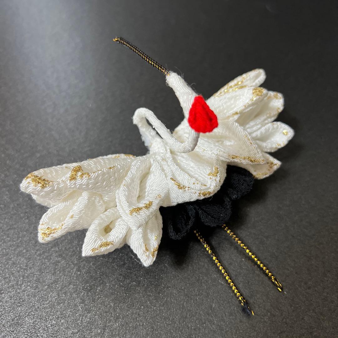 髪飾り・かんざし・成人式・結婚式・つまみ細工・豪華・派手・ヘッドドレス・振袖・鶴