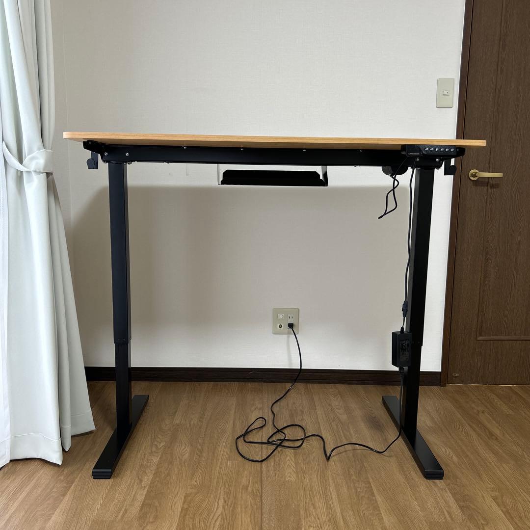 【ほぼ新品】SANODESK 電動昇降デスク E150 メイプル天板