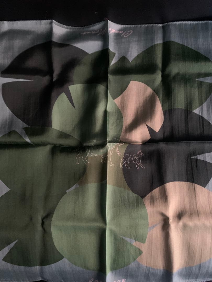 【スカーフのみの販売】モネ展　睡蓮のとき　石田ゆり子　富岡シルク