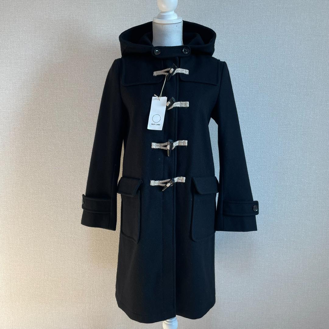 新品 無印良品 MUJI 黒 カシミヤ混ダッフルコート L 秋冬