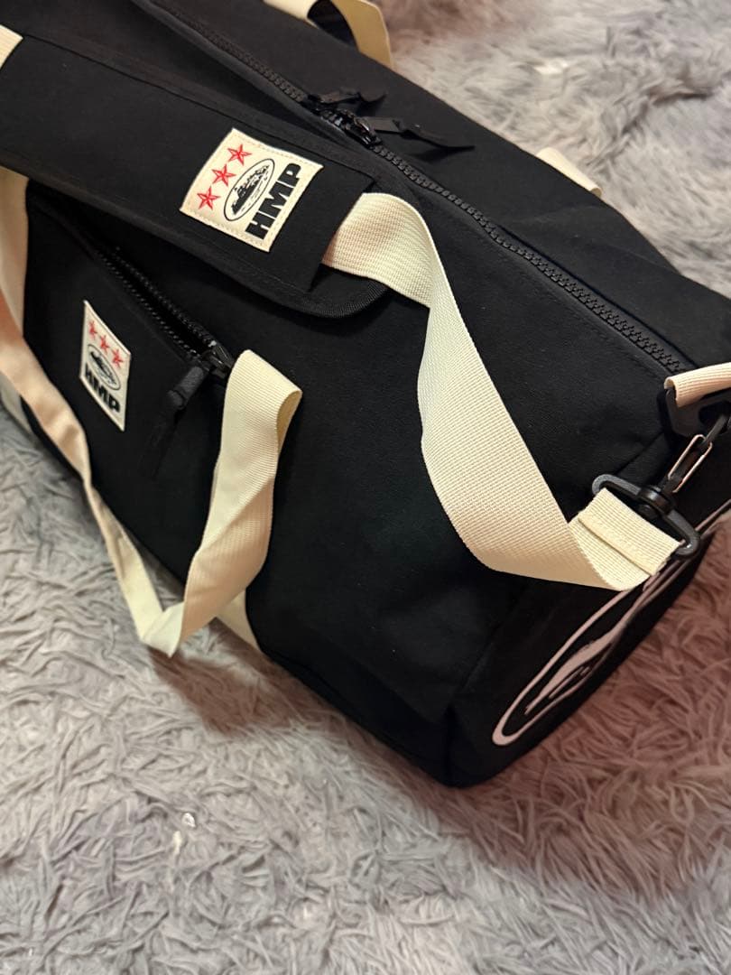 旅行かばん・小分けバッグ  DUFFLE BAG BLCK&CREAM