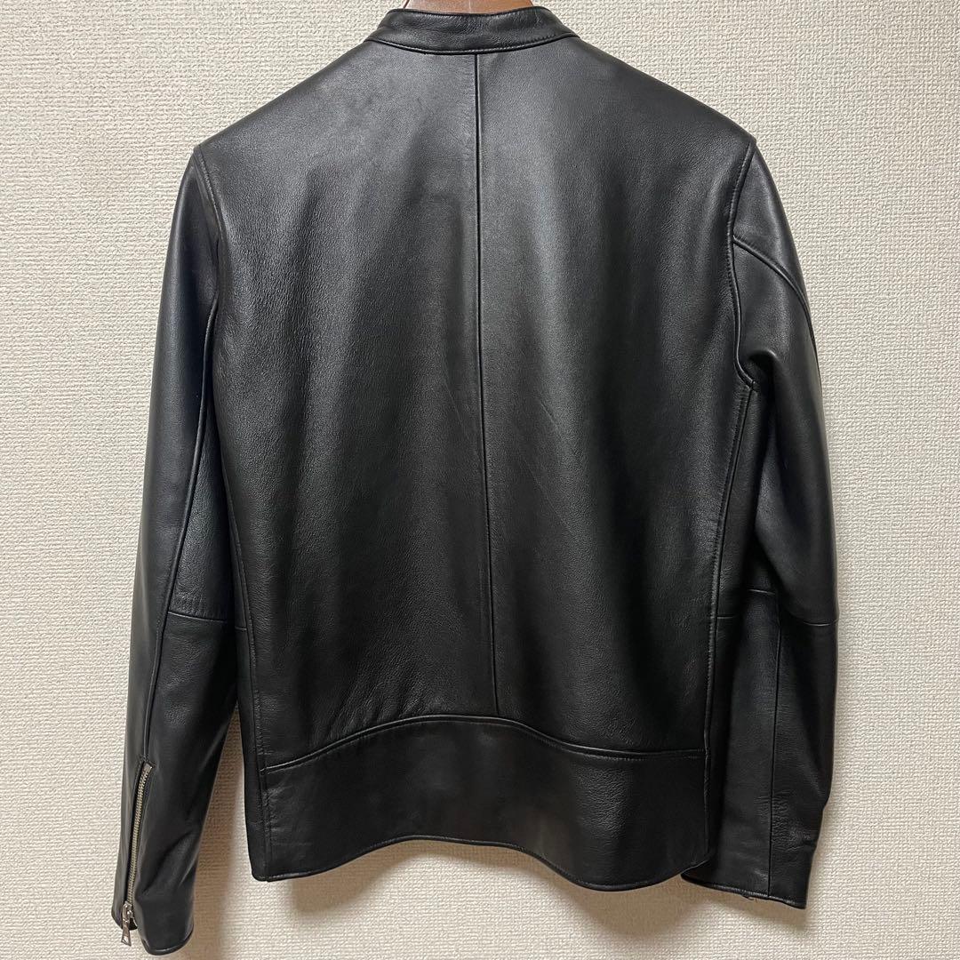 BEAMS ビームス　革ジャン　美品　メンズ　本革　黒　ブラック　羊革